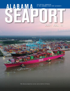 Barge-mounted heavy lift crane, Heavy lift crane, Super post Panamax crane, Post Panamax crane, Mobile Container Terminal, APMT, McDuffie Coal Terminal, Metallurgical coal, Alabama Steel Terminal, Connectivity , Rail Access, On dock cold storage, Cold storage facilities, Real estate, Commercial development, Mobile River, Mobile Bay, Rail Ferry